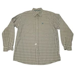 Cinch Men's Large Long Sleeve Plaid Button Down Shirt 2XL